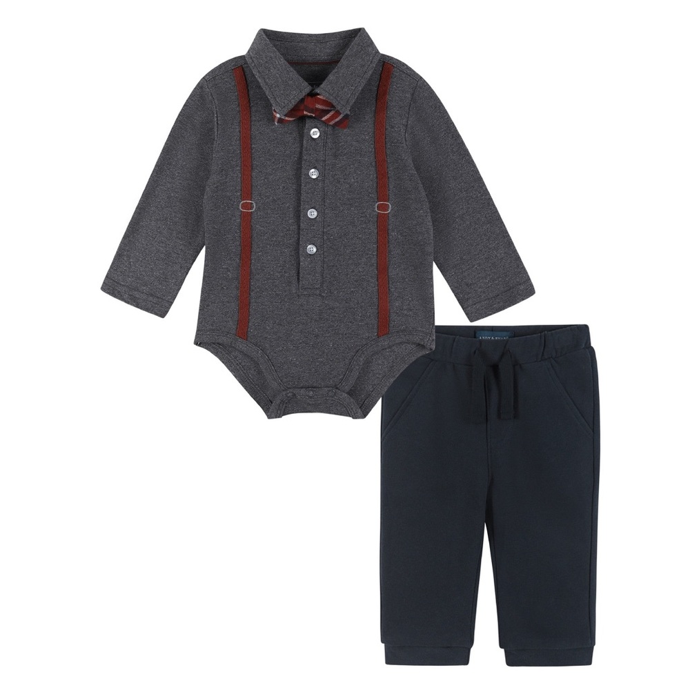 Andy & Evan 3-piece baby suspender set